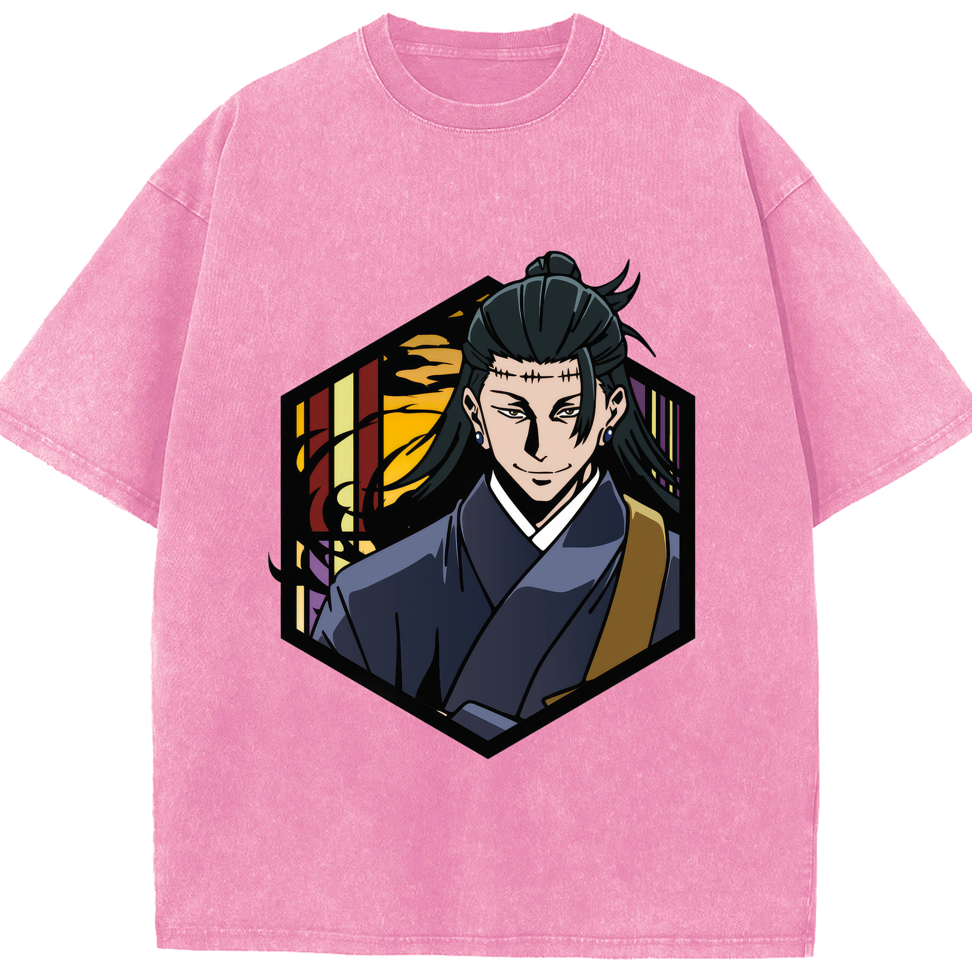 （画像用） 呪術廻戦 Jujutsu Kaisen 綿100% ヴィンテージ風 半袖Tシャツ（フロントプリント）